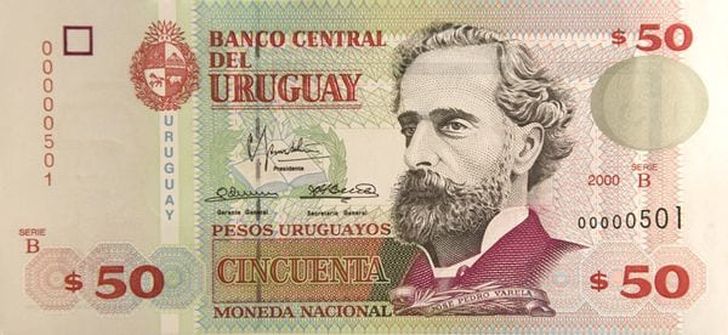 Die Noten im Nennwert von 50 Pesos sind nach Angaben der Zentralbank wasserresistent