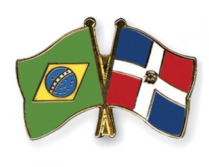 Freundschaftspins-Brasilien-Dominikanische-Republik
