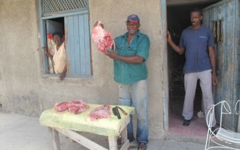 Cuba-Fleischverkäufer