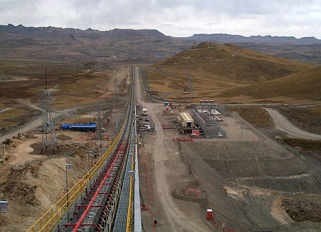 ThyssenKrupp-Bandanlage in peruanischer Kupfermine von Xstrata e